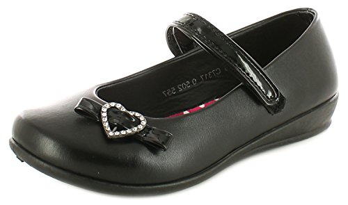 New Girls Childrens Black Mary Jane Ballerina Style School Shoes Black Uk Size 9 Buy Online In Aruba At Aruba Desertcart Com Productid