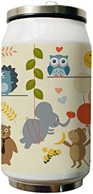 The Zoo Animal Double Layer Vacuum-Insulated Stainless Steel Water Bottle 280 ml(10 ounce)
