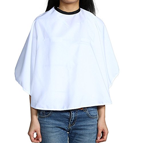 Anself Hairdressing Salon Apron Hair Cloth for Barbershop Water Resistant Hair Cutting Cape White Shampoo Cloth