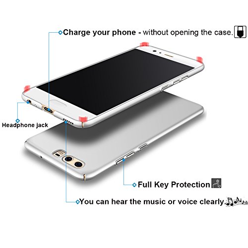 Plata Ultra-delgado Funda Case Cover y Protector de Pantalla Para Huawei P10 5 1 pulgadas Vooway   MS70297