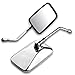 Motorcycle Chrome Plated Billet Aluminum Outside Rearview Side View Mirrors Multi Angle Adjustable Blindsight Rearview Handle Bar End Convex Universal Fit For Cruiser Chopper Bike Suzuki Intruder C1800R