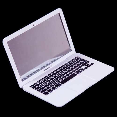 Mini faux Apple iPad / MacBook Air Notebook Tablet Beauty Make-up kosmetische Taschen Gesicht Compact Mirror von KingOfHearts-weiß CJ09-A