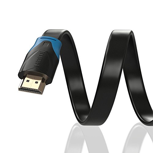 10m | HDMI-Kabel Flach | 4K Ultra HD 2160p / Full HD 1080p | 3D / ARC / CEC | Ethernet | TV | PC/ Notebook | von JAMEGA