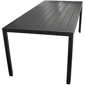 Amazon.de: Mojawo Aluminium Gartentisch anthrazit/schwarz Esstisch