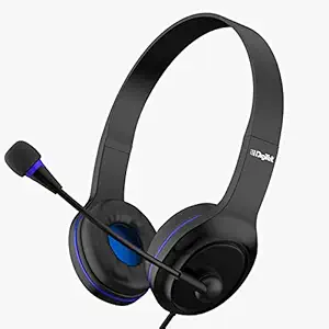 DIGITEK (DHM-001) Wired Stereo Headphones with Mic | for Work from Home | E-Learning | Video Conferencing | Online Classes & Tele Calling