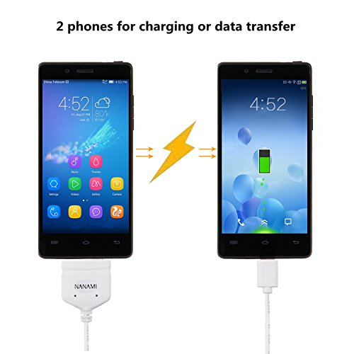 Neueste Multifunktionale USB 2.0 OTG Host Adapter Kabel Micro Ladekabel Datenkabel für Android Smartphones, PC und Tablets 1m (Weiß) - 3