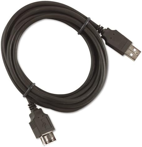 2.0 USB Extension Cable, AM/AF, 10 ft, Black, Sold as 1 Each