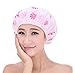 Meta-U Women Elastic Waterproof Reusable Shower Cap (Double layers)
