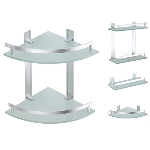 MSV Tabarca rincón-mensola, 2 Ebenen, aus Aluminium und Glas - 2