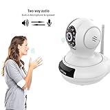 LeFun® Baby Monitor drahtlose WiFi IP-Überwachungskamera HD 720P Nanny Cam Video-Aufnahme Wiedergabe / Plug Pan Tilt-Fernbewegungs -Alert-Detect mit Zwei-Wege-Audio und Infrarot-Nachtsicht - 5