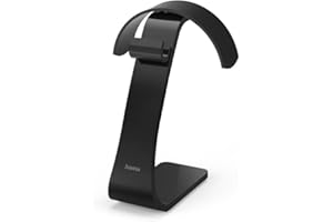 ‎HAMA Hama Uchwyt na słuchawki (uchwyt na słuchawki okołowe i nauszne do gier komputerowych, do słuchawek dousznych/usznych, kompatybilny z dowolnym rozmiarem, z uchwytem na kabel) Czarny