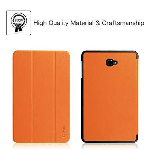 Fintie Samsung Galaxy Tab A 10.1 Hülle – Ultra Schlank Superleicht Ständer Smart Shell Case Cover Schutzhülle Etui Tasche mit Auto Schlaf / Wach Funktion für Samsung Galaxy Tab A 10,1 Zoll T580N / T585N Tablet (2016 Version), Orange - 2