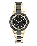 Anne Klein Damenuhr Analog Quarz mit Keramikarmband AK/N3160BKGB in der Farbkombination schwarz/Gold