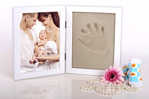 1x Bilderrahmen 38×24 Gipsabdruck Baby Hand Fuß Fotorahmen, Baby Abdruck UVP 20€ - 3