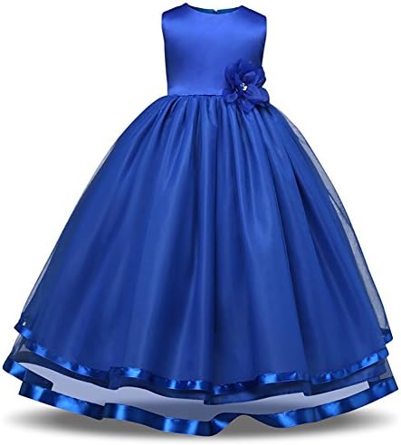 WAWALI Flower Girls Long Wedding Party Pageant Dresses 6 Royal Blue