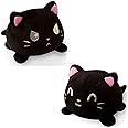 Fluffybliss Reversible Cat Soft Toys for Kids, Stuffed Animal Plush Soft Toys for Boys and Girls | Plushie Toy (Black Cat)