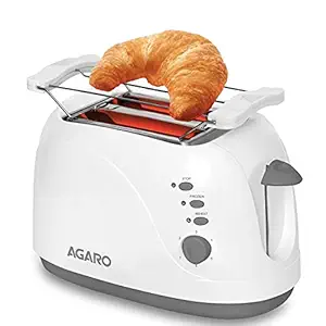 AGARO Venus 2 Slice Pop up toaster, White, Medium (33525)