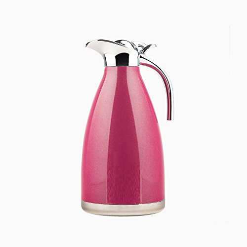 examen Accueil 304 en acier inoxydable en acier inoxydable de conservation de la chaleur de la chaleur de conservation des pots d'isolation de haute capacité Cuisine Restaurant Chambre chaud pot bouilloire 2L UOMUN ( Couleur : Rose pink )