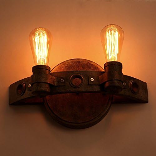 Gweat American Country Retro Industrial Loft Bed And Creative Wrought Iron Balcony Wall Lamp Full Moon Scimitar