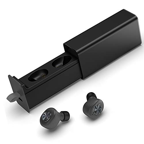 LOVIZA - Auriculares inalámbricos Bluetooth V5.0, 15 Horas de reproducción, Sonido estéreo 3D, Auriculares inalámbricos con micrófono y Funda de Carga