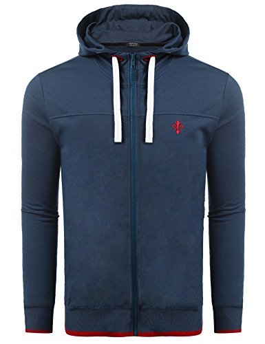 COOFANDY Herren Kapuzenpullover Hoodie fr mnner Kapuzensweatshirt mit Reiverschluss super Qualitt Sport/Freiheit