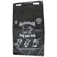 400 Hundekotbeutel Öko Farbe schwarz bedruckt weiß abreissbar 20 x 32 cm