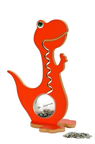 Dinosaurier-Spardose  Spardose  Kinder-Spardose  Kinder-Spardose  Dinosaurier  Leuchtende Farbe, rot, 50 cm