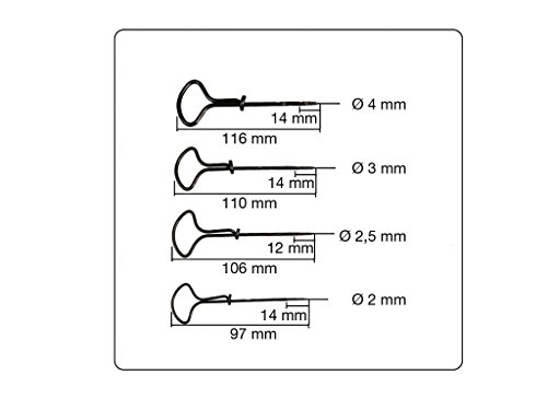 4 tlg. Set Nagelbohrer 2 bis 4 mm - 2