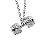 Eine silberne Edelstahl - Halskette mit Kettenanhänger