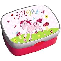 Brotdose Pony mit Namen, Brotdose Kindergarten, Brotdose Schule, Brotdose Kind, personalisierte Lunchbox, Lunchbox, Vesperdose, Brotzeitdose, ginidesign