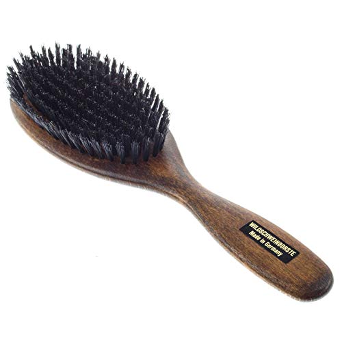 SIDCO Haarbürste Wildschweinborste Bürste Naturborsten Holz Naturhaarbürste 10 Reihen