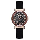 Knowin Uhren Mode einfache römische Ziffer Skala sternfeste Zifferblatt Dial Quarz weibliche Uhr Edelstahlband Analog Quarz Uhr Elegant, Schön und Liebenswert Watch