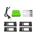 Produktbild KidsHobby Quadrocopter Drohne Akku Batterie, 4 Stück 3.7V 500MAH Lipo Battery und Ladegerät für E58 S168 JY019 WiFi RC Quadrocopter Drohne Ersatzteile