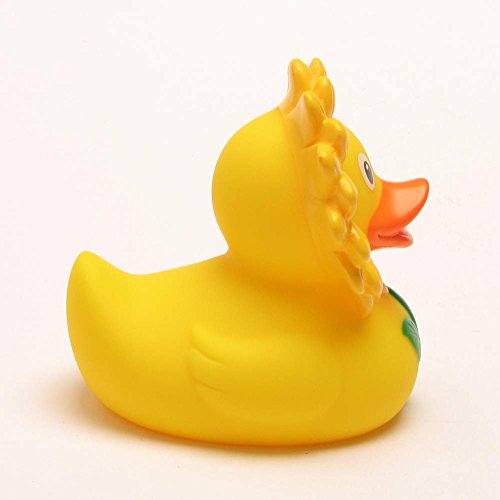 DUCKSHOP | Badeente Sonnenblume | Quietscheente | L: 7,5 cm - 3