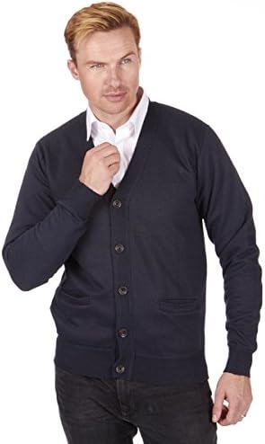 Men's Knitted Button Through Cardigan Sweater Winter Warm Pull Over Sizes M-2XL