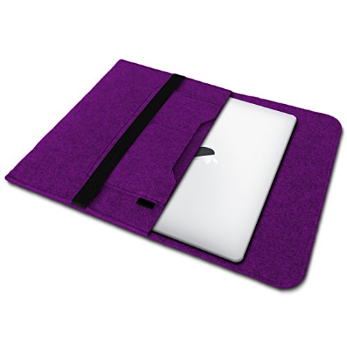 NAUC Laptoptasche Sleeve Schutztasche Hülle für Tablets Macbook Netbook Ultrabook Laptop Case in verschiedenen Farben mi zwei internen Zusatzfächern für Zubehör kompatibel mit z.B. Samsung Apple Asus Medion Lenovo uvm., Farben:Lila;Größe:9.7 – 10 Zoll - 2