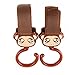 Lovely Baby Stroller Hooks, Crying Face, 2 Pack, Brown (14*5CM)