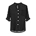 Produktbild Bluse Damen Pullover Herbst Shirts Hemd Frauen Stehen Kragen Shirt Solide Lange Ärmel lässige Bluse Knopf Down Tops Langärmeliges Bluseshirt,ABsoar