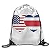 Produktbild Naiyin Costa RICA USA Twin Flag Gym Drawstring Backpack Unisex Portable Sack Bag