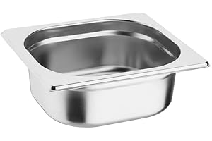 Vogue K985 acero inoxidable 1/6 Gastronorm Pan, 65 mm