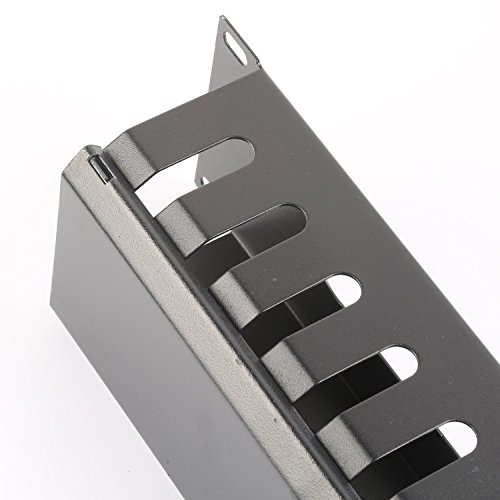 HAMSWAN® Horizontale Kabelmanagement Kabelmanager Serverschrank Rack Mount 2U 19 Zoll Metall - 5
