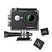 Produktbild TEC.BEAN Action Kamera 4K WIFI Sports Cam 16MP Ultra HD Helmkamera wasserdicht Camera 170 ° Weitwinkel, 2 Verbesserten Batterien und Zubehör Kits