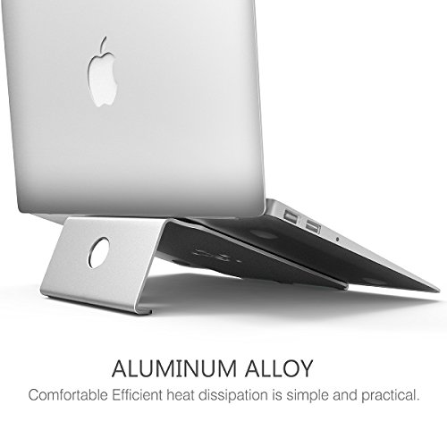 LENTION Aluminum Laptop-ständer – für MacBook Air / Pro, iPad Pro, Dell XPS, Surface, Chromebook und 11″ bis 15″ Zoll Laptop & Notebook – Silber - 2