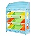 Produktbild Bücherregal für Kinder, Bodenregale für Kinder, Bücherregal für Kinder, Bücherregal für Kinder, Kinderregal für Kinder und 6 Plastikboxen (Color : Blue, Size : 83x30x106cm)
