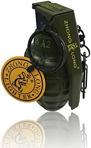 Large Lighter Collection Grenade Cartridge Blade Green Blue Red Flame Granate Grün
