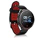 Produktbild Garsent Fitness Smartwatch, Wireless Sports Wasserdichte Uhr mit Alarm, Schrittzähler, Herzfrequenz, Blutdruck, Kalorien und Schlaf Monitor Telefon Sportuhr für Damen und Herren(Schwarz und Rot)