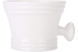 TMISHION Plastic Shaving Soap Bowl, Foam Shaving Soap Cream Bowl Men Shaving Bowl Soap Cream Bowl with Little Handle Shaving Bowl for Men (white)