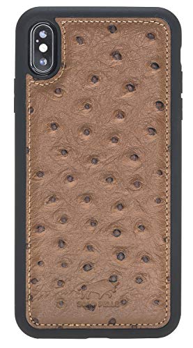 Solo Pelle iPhone XS Max Case Leder Hülle Ledertasche Backcover Flex Lederhülle aus echtem Leder in Straussprägung Braun Solo Pelle iPhone XS Max Case Leder Hülle Ledertasche Backcover Flex Lederhülle aus echtem Leder in Straussprägung Braun