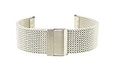 20 mm Eichmüller Edelstahl Uhrenarmband Milanaise mit Klappschließe M18