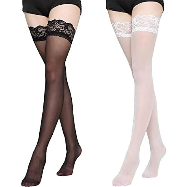 Calze Autoreggenti Donna Con Cuciture - 20 DEN, Pizzo, Sexy, Per Serate Ed Occasioni Speciali - Foto 6